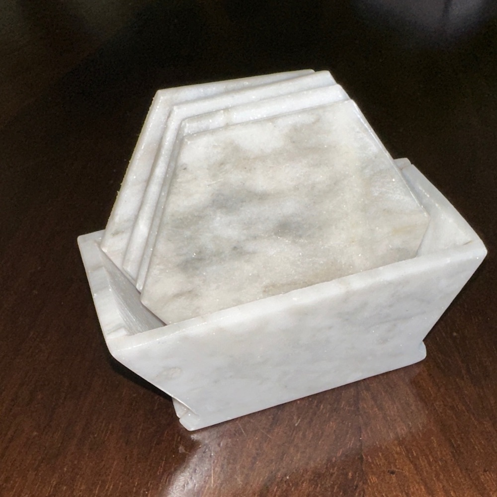 Elegant Marble Coaster Set